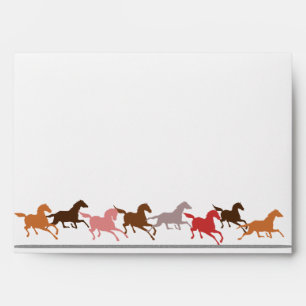 Wild horses running envelopes