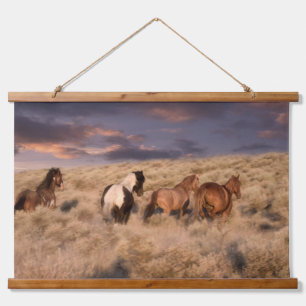 Wild Horses Running Hanging Tapestry
