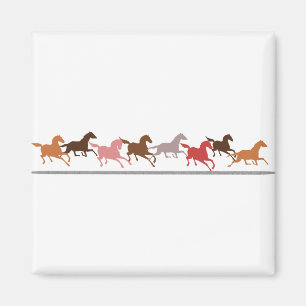 Wild horses running magnet