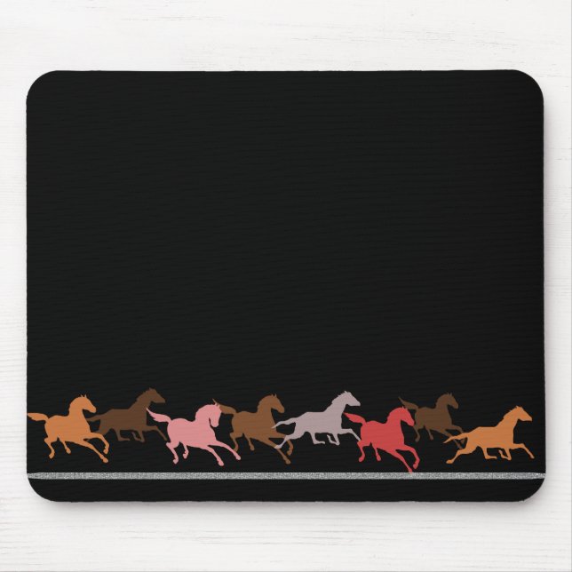 Wild horses running mouse mat (Front)