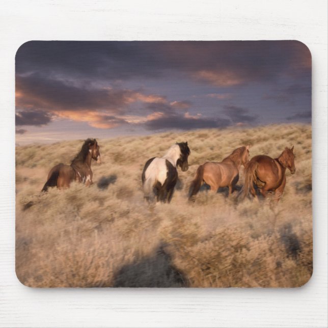 Wild Horses Running Mouse Mat (Front)