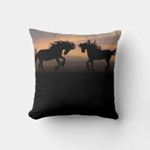 Wild Horses Silhouette Cushion
