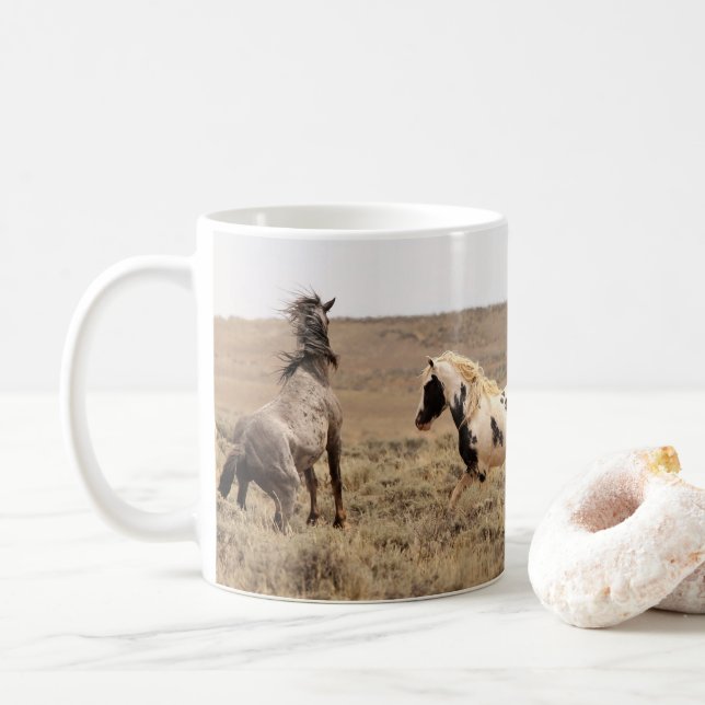 Wild Horses Take My Breath Away Coffee Mug (With Donut)