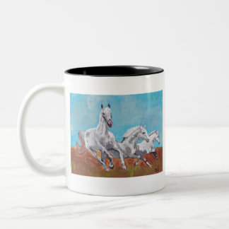 Wild Horses Two-Tone Coffee Mug