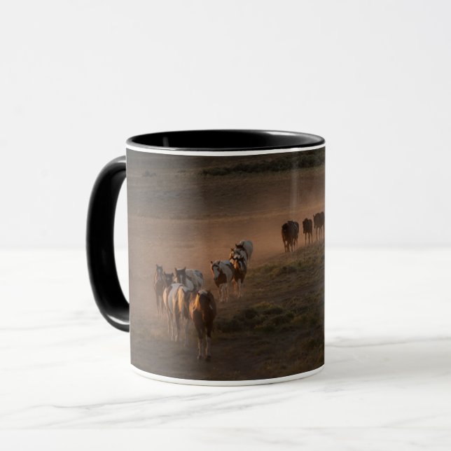 Wild Horses Walking Towards Desert Mug (Front Left)