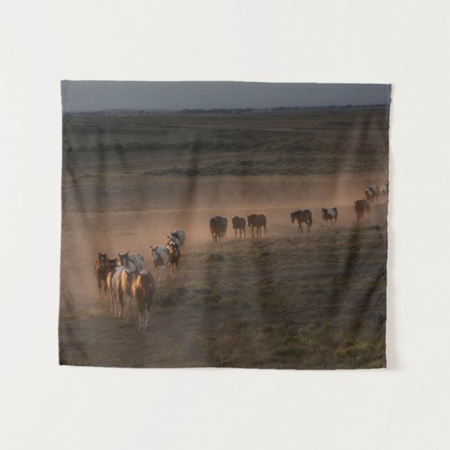 Wild Horses Walking Towards Desert Tapestry (Front (Horizontal))