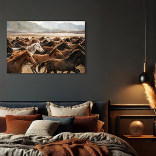 Wild Horses Watercolor Art Print