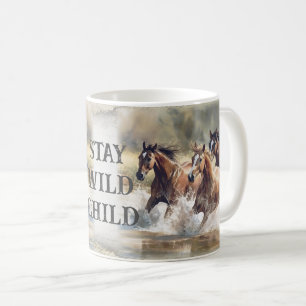 Wild Horses Watercolor Coffee Mug