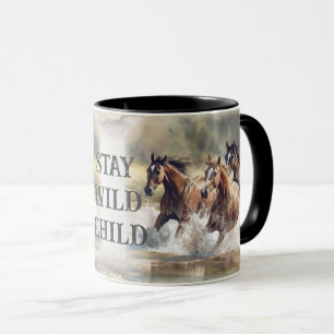 Wild Horses Watercolor Mug