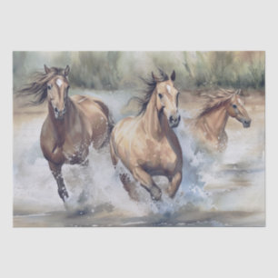 Wild Horses Watercolor Tissue Paper