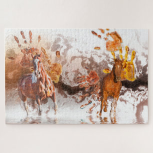 Wild Horses WILD HANDS Jigsaw Puzzle