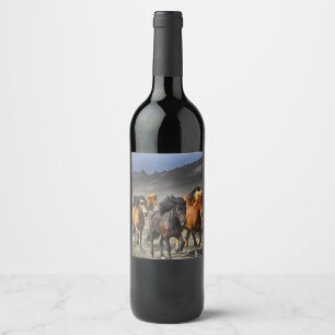 Wild horses wine label