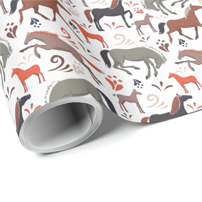Wild Horses Wrapping Paper (Roll Corner)
