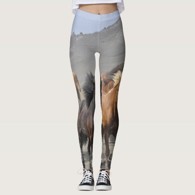 Wild Horses Yoga Leggings (Front)