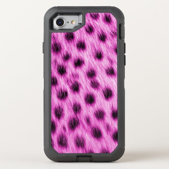 Wild Hot Pink Spotted Cheetah Fur Look OtterBox Defender iPhone 8/7 Case