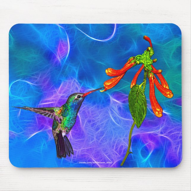 Wild Hummingbird Bird-lover's Art Series Mouse Mat (Front)