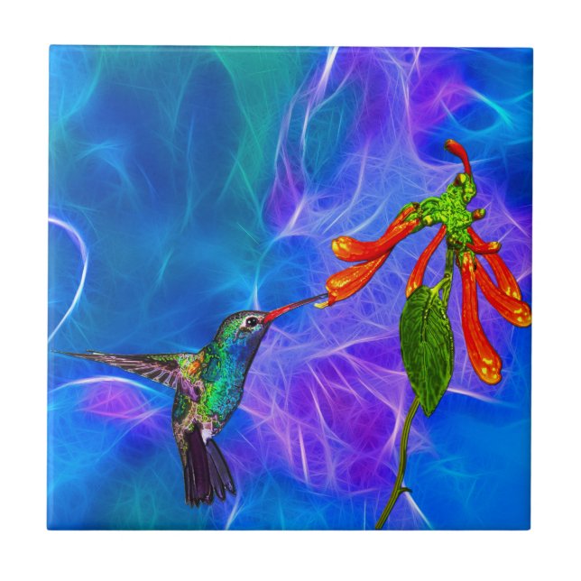 Wild Hummingbird Bird-lover's Art Series Tile (Front)