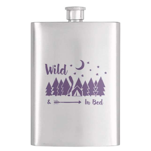 Wild In Bed Hip Flask (Front)