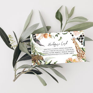 Wild In Love Jungle Bridal Shower Enclosure Card