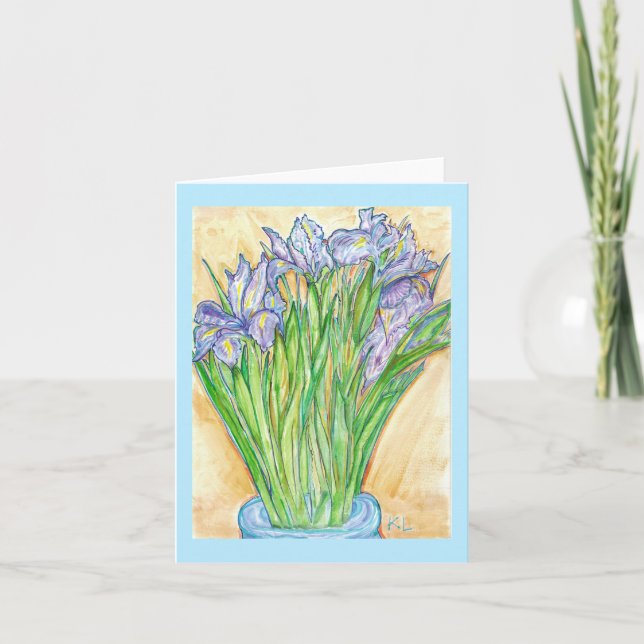 "Wild Iris" Greeting Card (Front)