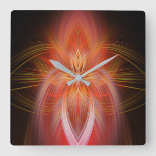 Wild Iris Square Wall Clock