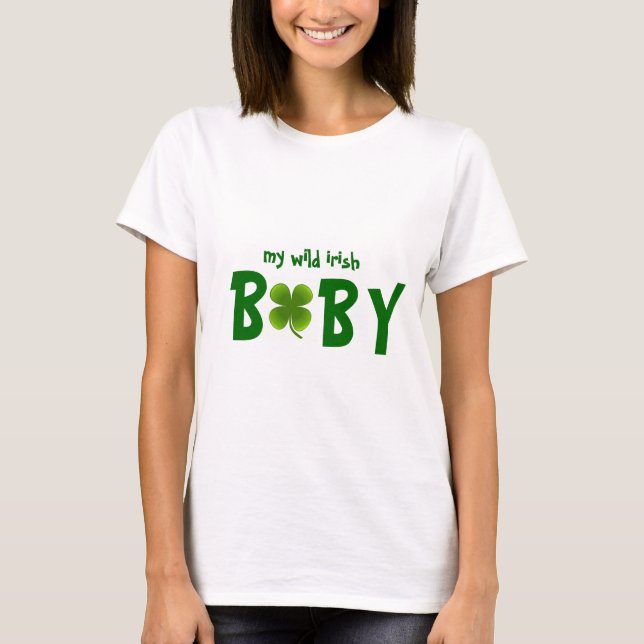 Wild Irish Baby Design MaternityT-Shirt T-Shirt (Front)