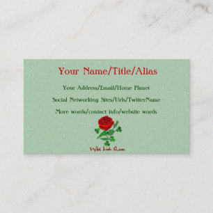 Wild Irish Rose Business Card