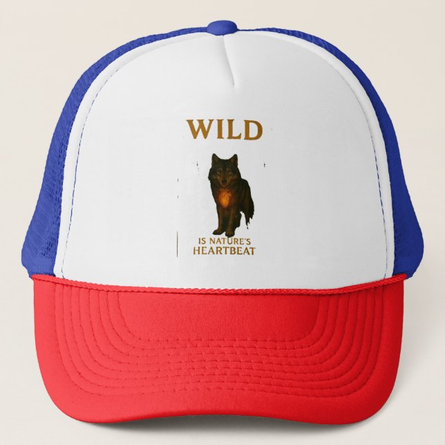 Wild is nature's heartbeat trucker hat (Front)