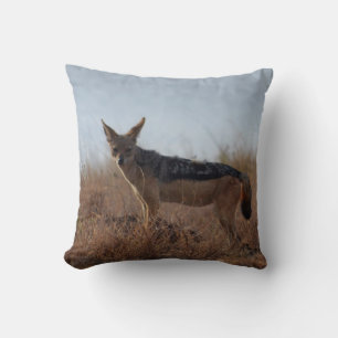 Wild Jackal Throw Pillow