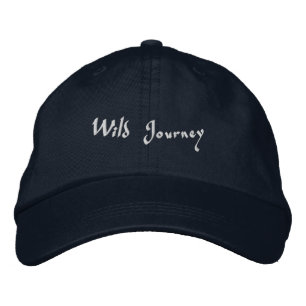 Wild Journey Text Adventure Inspired Headwear Navy Embroidered Hat