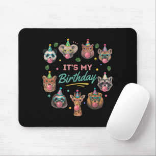 Wild Jungle Animal Birthday Party Design Mouse Mat