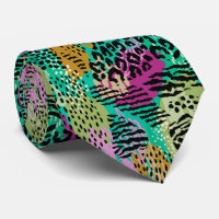 Wild Jungle Animal Print on Bright Abstract Colour