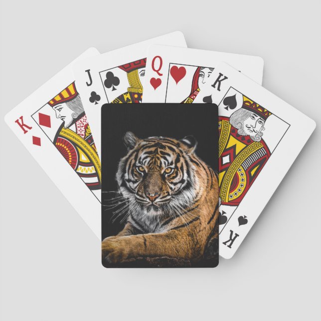 Wild Jungle Animal Tiger Playing Cards (Back)