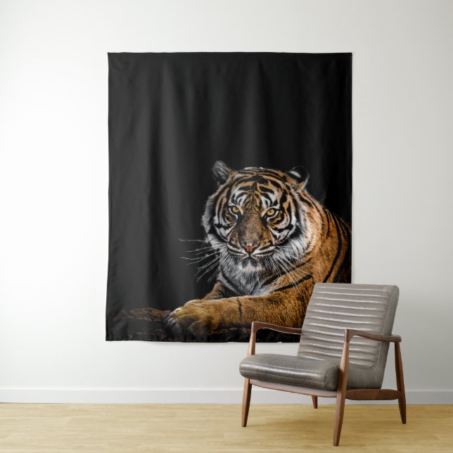 Wild Jungle Animal Tiger Tapestry (In Situ)