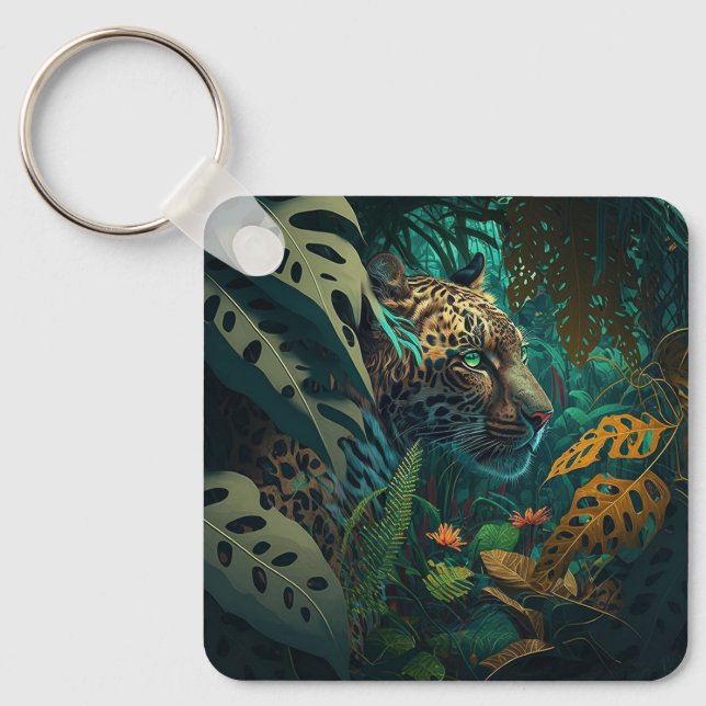 Wild Jungle Jaguar Keychain (Front)