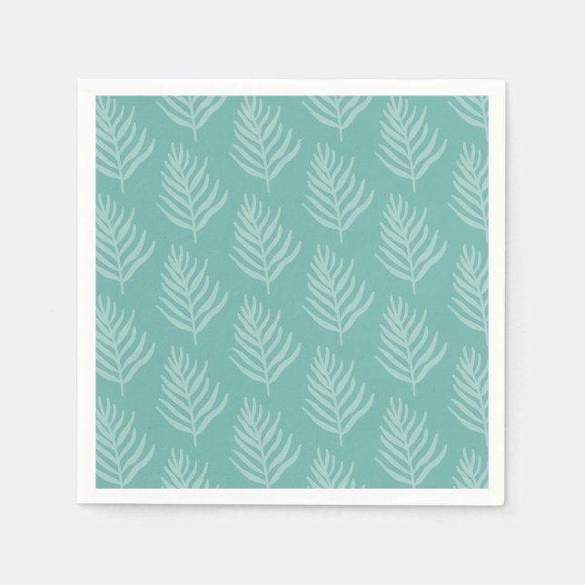 Wild Jungle Leaf Pattern Party Napkins (Front)