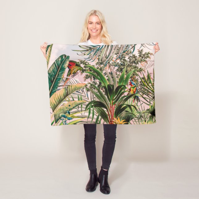 Wild jungle paradise fleece blanket (In Situ)