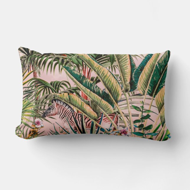 Wild jungle paradise lumbar cushion (Front)