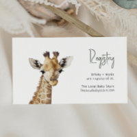 Wild Jungle Safari Animals Baby Registry
