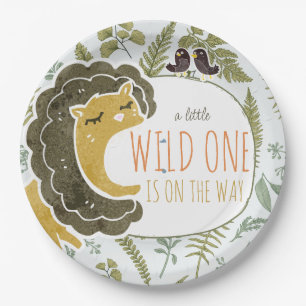 Wild Jungle Safari Animals Botanical Baby Shower Paper Plate