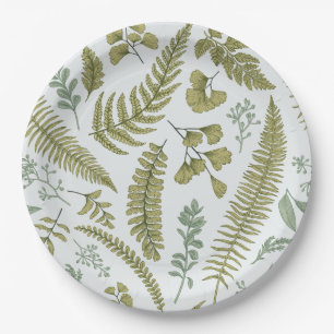 Wild Jungle Safari Animals Botanical Baby Shower Paper Plate