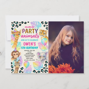 Wild Jungle Theme for Boys & Girls Invitation