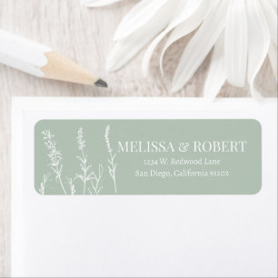 Wild Lavender Wedding Label