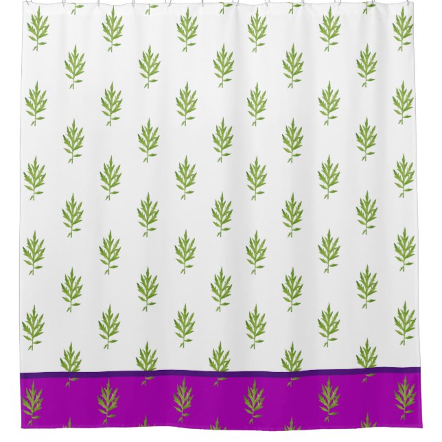 Wild Leaves on a Shower Curtain (Front)