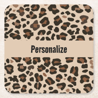 Wild Leopard Animal Print Coasters