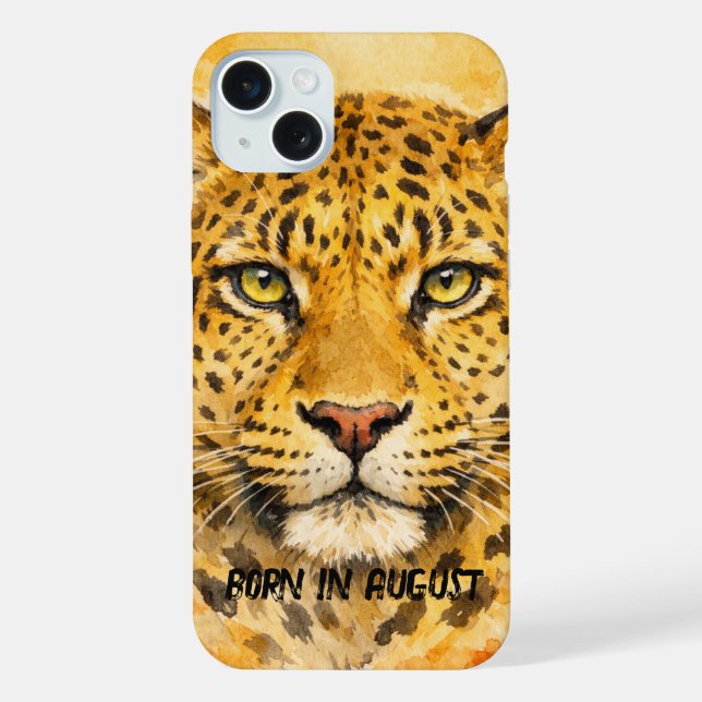 Wild Leopard – August Birth Month Animal iPhone Case (Back)