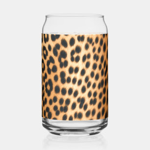 Wild Leopard Energy – Bold Animal Print Fashion Can Glass