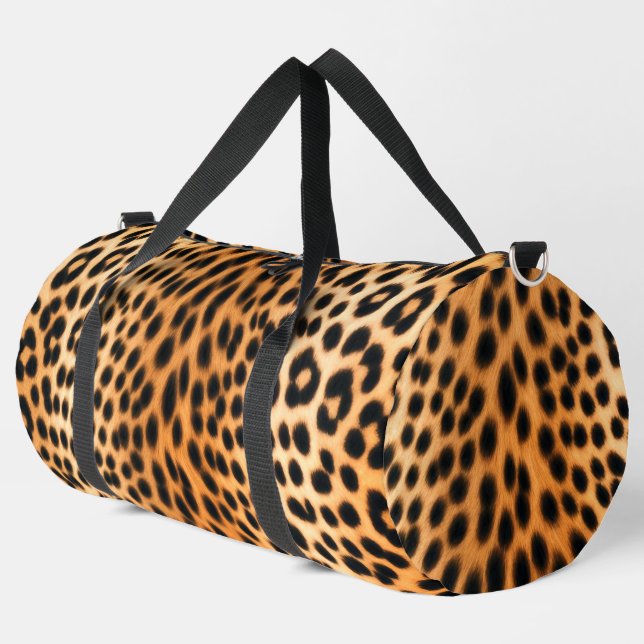 Wild Leopard Energy – Bold Animal Print Fashion Duffle Bag (Left Corner)