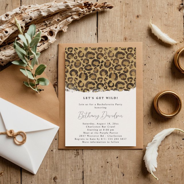 Wild Leopard Print Bridal Shower Invitation (Creator Uploaded)