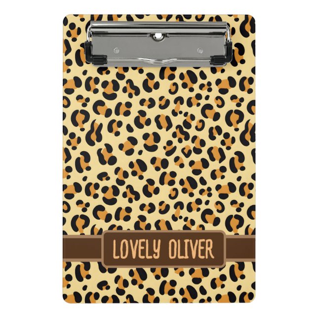 Wild Leopard Skin Mini Clipboard (Front)